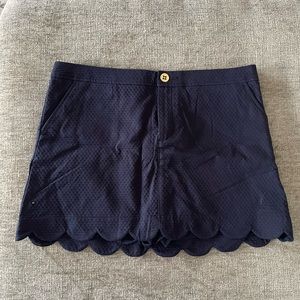 Scalloped Navy Lily Pulitzer collette skort
